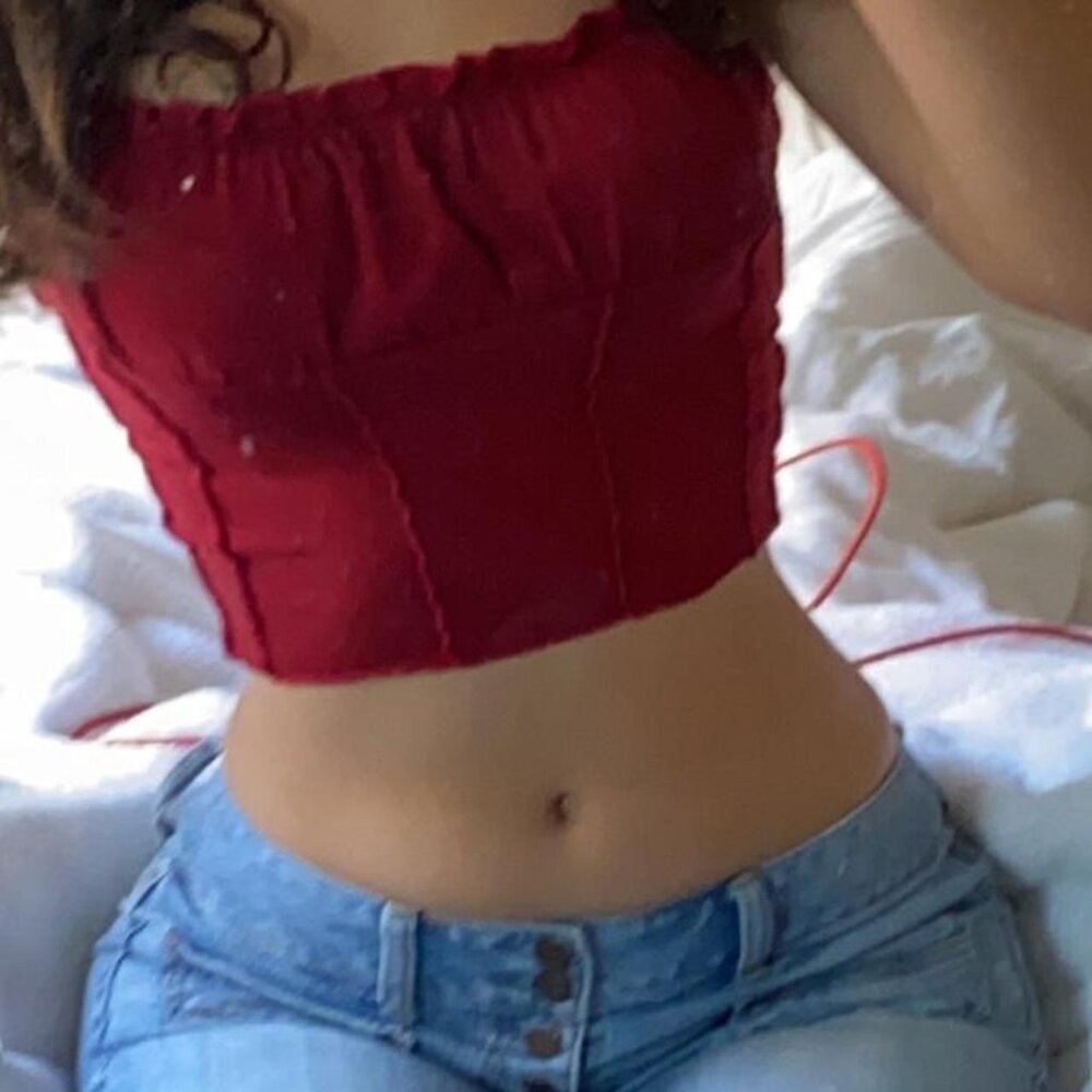 Red Milkmaid Top